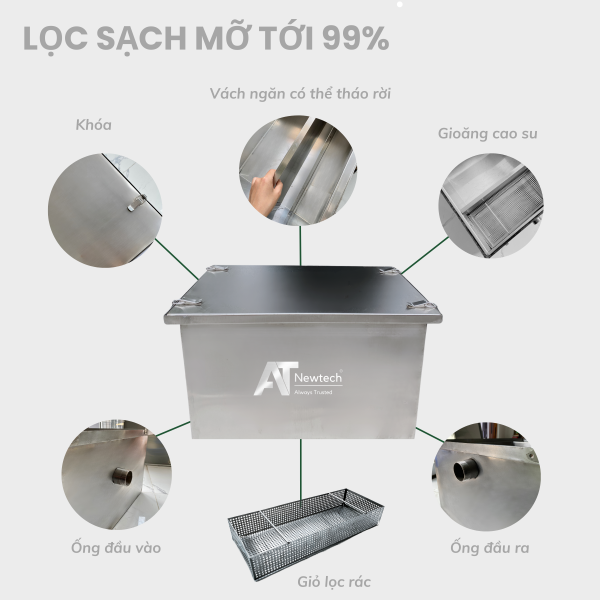 bể tách dầu mỡ inox