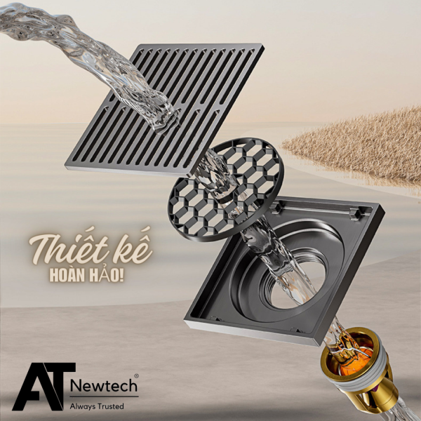 Ga thoát sàn từ tính KT10x10 AT Newtech