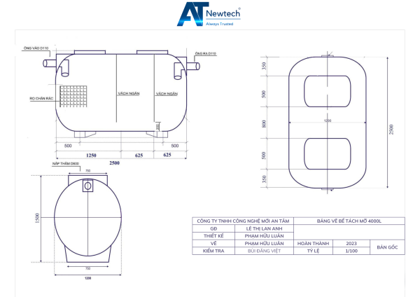 BỂ TÁCH DẦU MỠ COMPOSITE