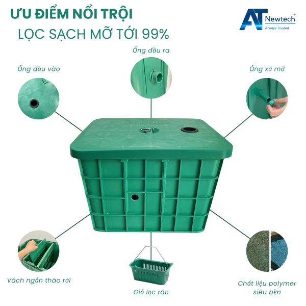 Bể tách dầu mỡ 40L