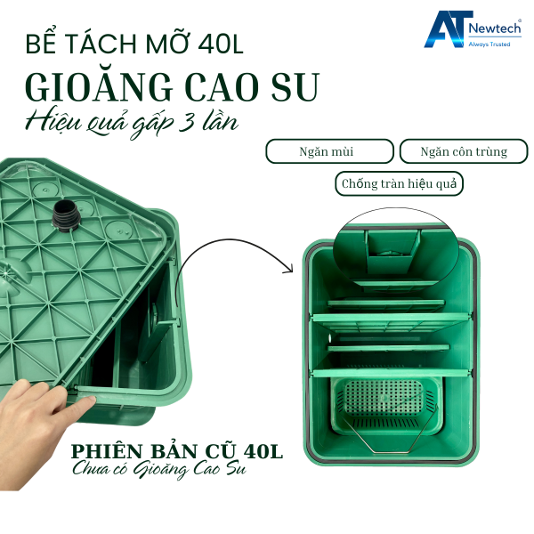 bể tách dầu mỡ 40L